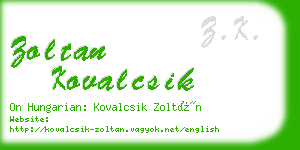 zoltan kovalcsik business card